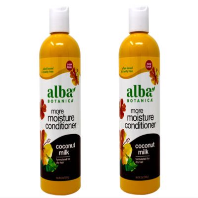 Alba Botanica, Natural Hawaiian Conditioner, Drink It up Coconut Milk, 12 oz (340 g)(pack of 2)