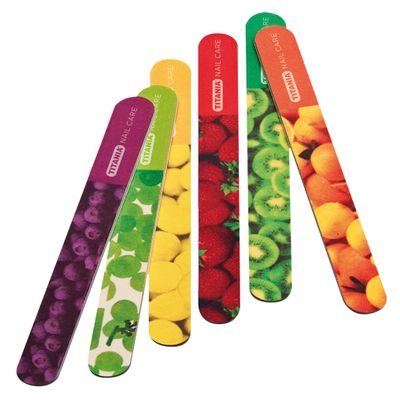 Titania Fruity Nail File Double-Sided 6 Assorted Pack of 1 x 16 g