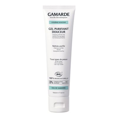 Gamarde Gentle Purifying Gel - Daily Facial Cleanser - Removes Impurities with Geranium and Lavandin Essential Oils - Face Wash for Women - 3.38 oz
