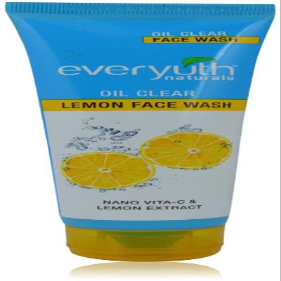 Everyuth Lemon Face Wash - 100% Soap Free Facial Gel with Lemon , Green Apple & Honey. 100 ml by Everyuth