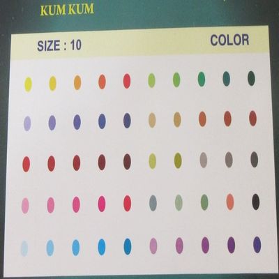 250 Plain Colored Round Bindis Size 2mm / Multicolor Bindis/ Plain Kumkum Bindis/ Big Round Bindi Stickers