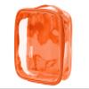 EzPacking Clear TSA Approved 3-1-1 Travel Toiletry Bag for Carry On/Quart Size Transparent Liquids Pouch for Airport Security/Reusable See Through Vinyl & PVC Plastic Organizer Men Women (Orange) view 1