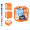 EzPacking Clear TSA Approved 3-1-1 Travel Toiletry Bag for Carry On/Quart Size Transparent Liquids Pouch for Airport Security/Reusable See Through Vinyl & PVC Plastic Organizer Men Women (Orange) view 2
