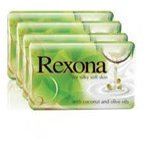 4 x Rexona Bathing Soap - Coconut and Olive Oils 100 gms each