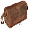 RUSTIC TOWN Leather Toiletry Bag for Men - Travel Gift Shaving Ditty Kit - Bathroom Shower Toiletries Organizer - Cosmetic Makeup Bag for Women view 1