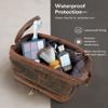 RUSTIC TOWN Leather Toiletry Bag for Men - Travel Gift Shaving Ditty Kit - Bathroom Shower Toiletries Organizer - Cosmetic Makeup Bag for Women view 4