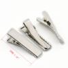 100 pcs 30MM 1.18" Square Hair Clips Alligator Teeth Clip Prong Womens Barrette Hair Bows Color Nickel view 2