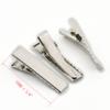 100 pcs 35MM 1.38" Square Hair Clips Alligator Teeth Clip Prong Womens Barrette Hair Bows Color Nickel view 2