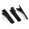 100 pcs 35MM 1.38" Square Hair Clips Alligator Teeth Clip Prong Womens Barrette Hair Bows Color Gun Black view 2