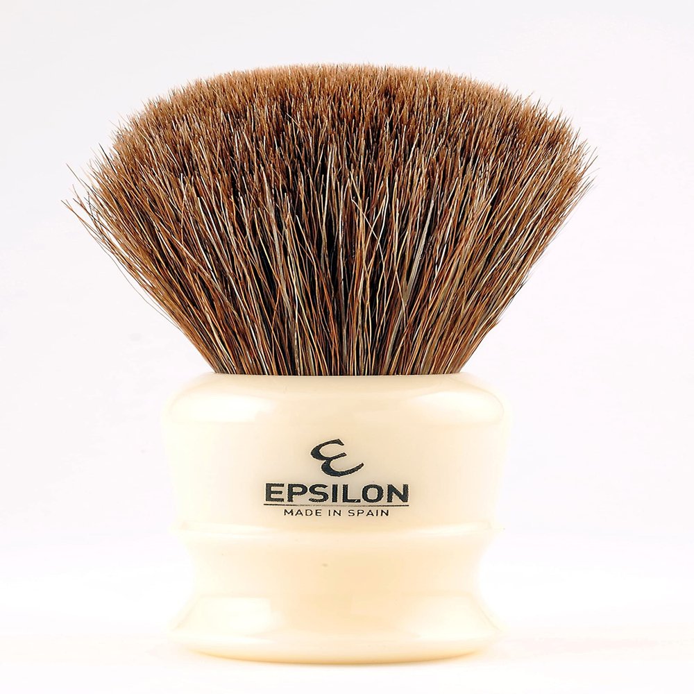 Epsilon Ivory Brown Horse Shaving Brush 26 mm, nico, Standard