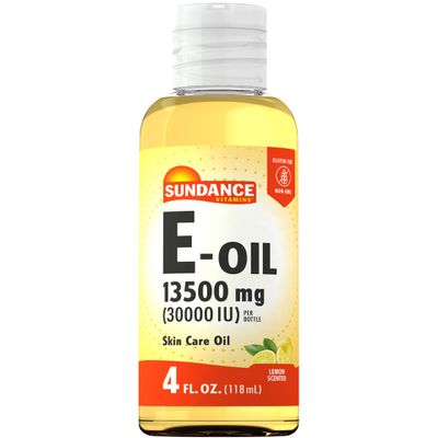 Sundance Vitamin E-Oil for Skin | 4 Fluid Ounces | Lemon Scented