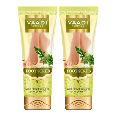 Natural Foot Scrub Cream for Calloused and Dry Feet - Natural, Anti-fungal Callus Remover Therapeutic Exfoliator Fast Absorbing Exfoliant Dead Foot Tissues & Rejuvenates Damaged Foot Skin 2 X 120 GMS