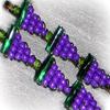 Beaded Purple Grapes Bobby Pins view 1