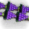 Beaded Purple Grapes Bobby Pins view 3