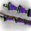 Beaded Purple Grapes Bobby Pins view 4