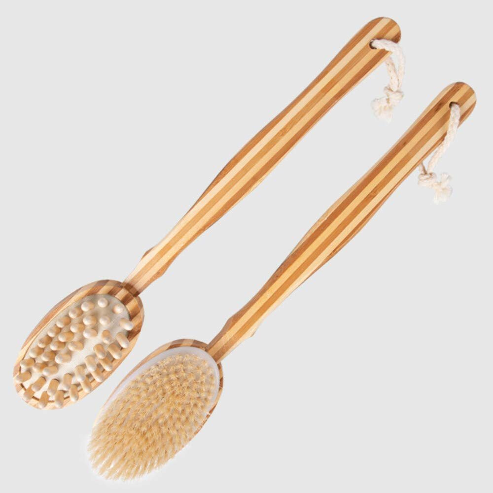 Briancasa SPA02732A Bamboo Style Massage Back Wash Brush, Bamboo, Unique