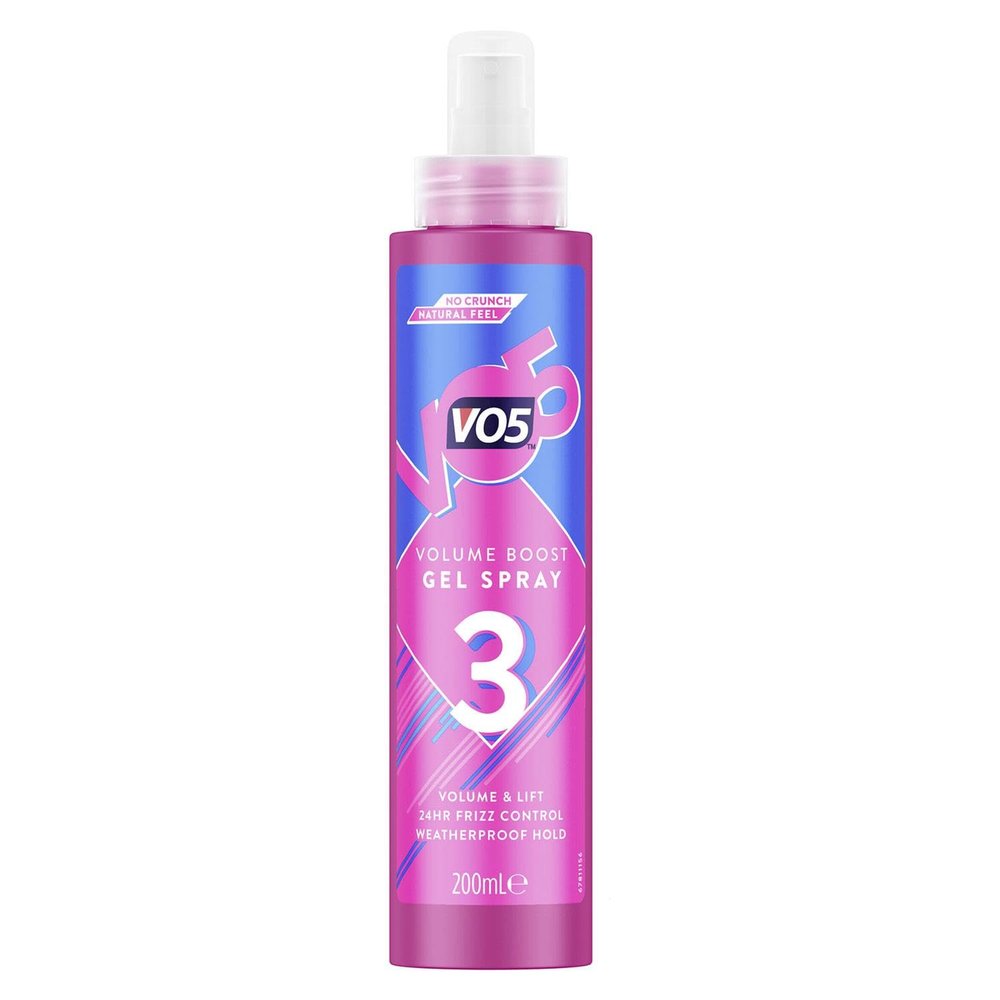 Vo5 Volume Boost 24-Hour Humidity Protection Gel Spray for All-Day Hold 200 ml