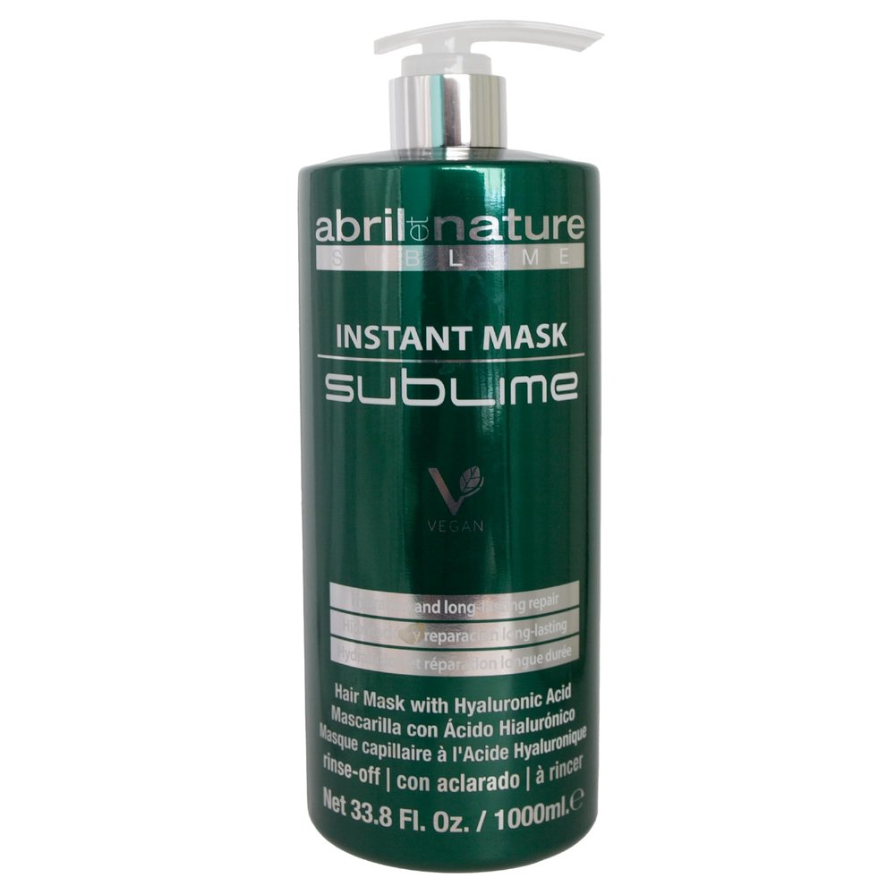 abril et nature - Sublime - Hydrating Repair Mask - For Damaged, Thick, and/or Porous or Afro Hair - Hyaluronic Acid - Softens and Repairs - Professional Hair Mask - 1000 ml