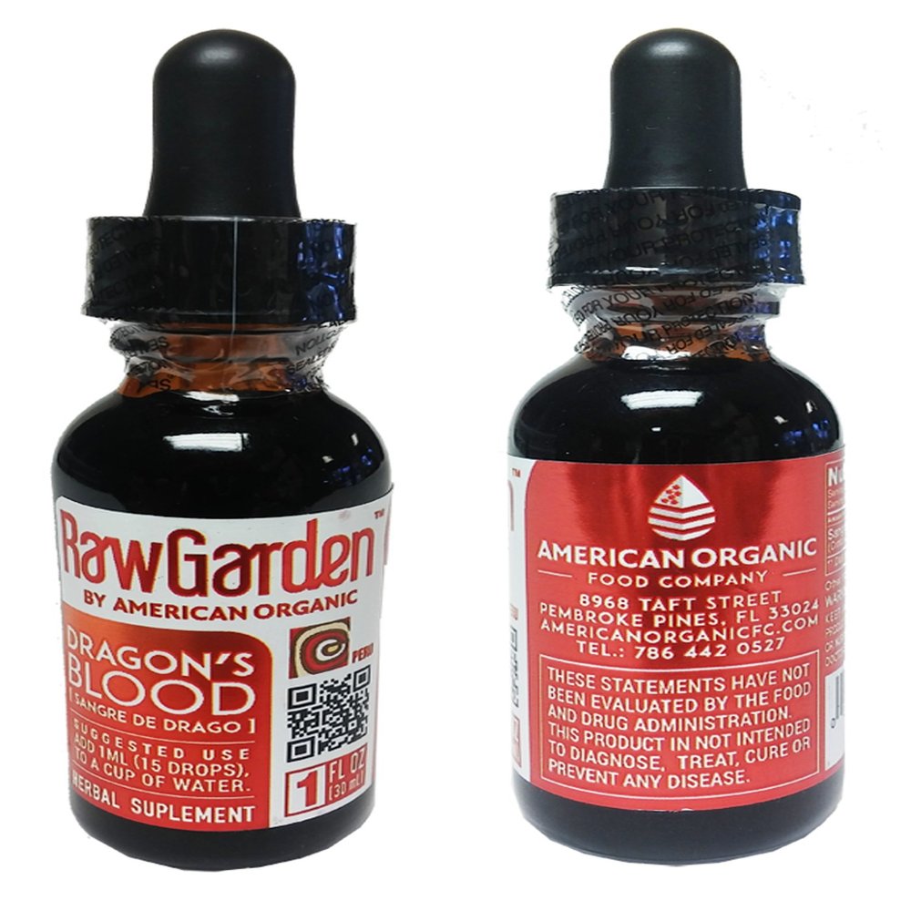 Raw Garden Dragon's Blood Original,100% Peruvian 1 Oz (2 Pack) Concentrate, Sangre De Drago, Sangre De Grado.