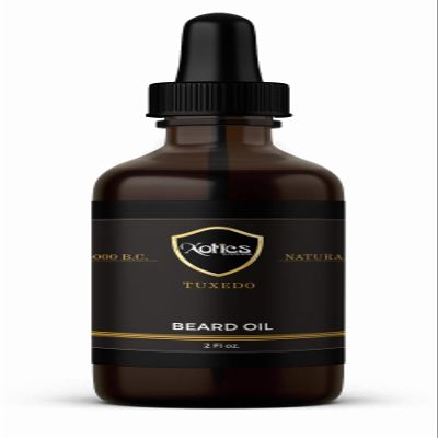 Xotics Natural Beard Growth Oil - 100% Pure Organic Beard Oil for Men, Strengthens Beard/Mustache Growth - Beard Softners, Scented Beard Oil to Make it Grow Fast, Mustache Oil for Men, 2oz (tuxedo)