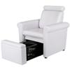 Buy-Rite Mona Lisa Plumb-Free Pedicure Chair - White Spa Station with Reclining Back, Removable Headrest, Locking Leg Rest & Retractable Base for Portable Footbaths, CHM-2320-5H-WHITE view 1