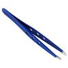 HTS 172T4 3.75" Blue Three Hole Slanted Eyebrow Tweezers view 2