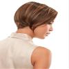 Ignite Wig Color 30A27S4 - Jon Renau Wigs Heat Resistant Women's Short Angled Cut Sleek Bob Lace Front SmartLace Natural Hairline Bundle with MaxWigs Hairloss Booklet view 2