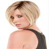 Ignite Wig Color 30A27S4 - Jon Renau Wigs Heat Resistant Women's Short Angled Cut Sleek Bob Lace Front SmartLace Natural Hairline Bundle with MaxWigs Hairloss Booklet view 3