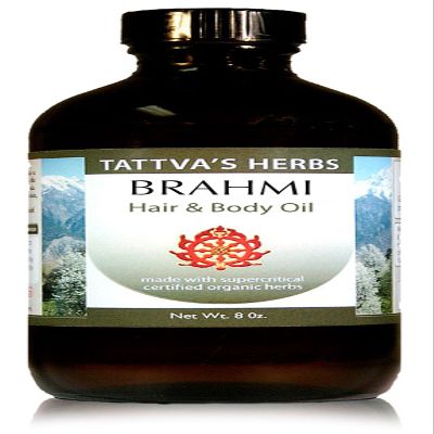 Tattva's Herbs Brahmi Ayurvedic Hair Oil 8oz Scalp Nourishment & Growth, Non-GMO