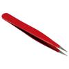 HTS 172P2 3" Red Mini Sharp Travel Tweezers view 1