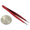 HTS 172P2 3" Red Mini Sharp Travel Tweezers view 2