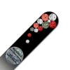 Mont Bleu Purse Size Glass Nail File Hand Decorated with Swarovski Elements, in Black Velvet Sleeve, Genuine Czech Tempered Glass - HandMade Crystal Nail File by Mont Bleu view 1