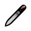 Mont Bleu Purse Size Glass Nail File Hand Decorated with Swarovski Elements, in Black Velvet Sleeve, Genuine Czech Tempered Glass - HandMade Crystal Nail File by Mont Bleu view 2