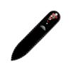 Mont Bleu Purse Size Glass Nail File Hand Decorated with Swarovski Elements, in Black Velvet Sleeve, Genuine Czech Tempered Glass - HandMade Crystal Nail File by Mont Bleu view 3