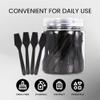 100 Pieces Cosmetic MakeUp Disposable Plastic 2.5" Spatulas For Skin Care Facial Cream Mask Spatula (BLACK) view 2
