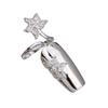 OLizee Sterling Silver Fingernail Ring Nail Decoration Finger Tip Ring Nail Art Charms Fashion Jewelry Accessories, C view 1