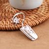 OLizee Sterling Silver Fingernail Ring Nail Decoration Finger Tip Ring Nail Art Charms Fashion Jewelry Accessories, C view 3
