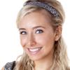 Hipsy Women's Adjustable NO SLIP Harlequin Fashion Headbands (Navy/Blue/Gunmetal 3pk) view 2