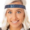 Hipsy Women's Adjustable NO SLIP Harlequin Fashion Headbands (Navy/Blue/Gunmetal 3pk) view 4