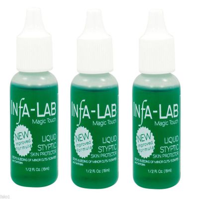 (Ship from USA) INFA-LAB MAJIC TOUCH SHAVING LIQUID STYPTIC Skin Protector 3 - 1/2 oz. .ITEM-NO/EGB41S-1GFT7686