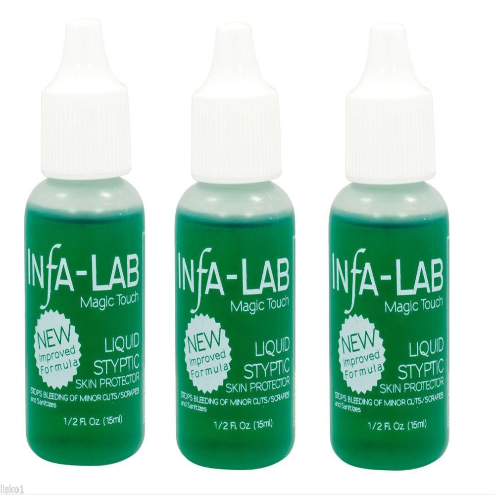 (Ship from USA) INFA-LAB MAJIC TOUCH SHAVING LIQUID STYPTIC Skin Protector 3 - 1/2 oz. .ITEM-NO/EGB41S-1GFT7686