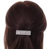 Bridal/Wedding/Prom Silver Tone Simulated Pearl Diamante Barrette Hair Clip Grip - 55mm Across view 2