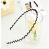 GazeKu New Wavy Shape Sports Black Hair Hoop Band Headband for Man and for Women view 3
