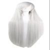 S_SSOY 39"/100cm Women's Anime Cosplay Wig Long Straight Costume Hair Hairpiece Synthetic Halloween Party Full Wigs for Girl Women +Wig Cap (Silver) view 1