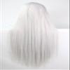 S_SSOY 39"/100cm Women's Anime Cosplay Wig Long Straight Costume Hair Hairpiece Synthetic Halloween Party Full Wigs for Girl Women +Wig Cap (Silver) view 2