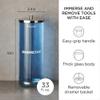 Diane Glass Disinfectant Jar for Sterilizing Hair Salon Shears, Combs, Barber Cleaning Supplies, Clippers, and Nail Tools  Large - 10 Tall x 3.4 Wide  33 Fl Oz Capacity view 2