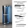 Diane Glass Disinfectant Jar for Sterilizing Hair Salon Shears, Combs, Barber Cleaning Supplies, Clippers, and Nail Tools  Large - 10 Tall x 3.4 Wide  33 Fl Oz Capacity view 3