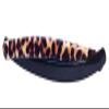 12 Cm Twisted Long tortoiseshell Barrett, handmade in France (Leopard/black) view 1
