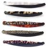 12 Cm Twisted Long tortoiseshell Barrett, handmade in France (Leopard/black) view 2