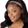 Hipsy Adjustable No Slip Wide Bling Glitter Headband 2-packs for Women Girls & Teens (Black & Rose Gold) view 4